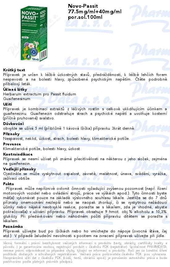 Novo-Passit 77.5mg/ml+40mg/ml por.sol.100ml