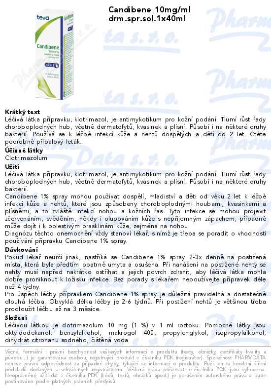Candibene 10mg/ml drm.spr.sol.1x40ml