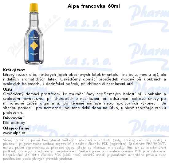 Alpa francovka 60ml