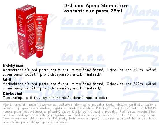 Dr.Liebe Ajona Stomaticum koncentr.zub.pasta 25ml