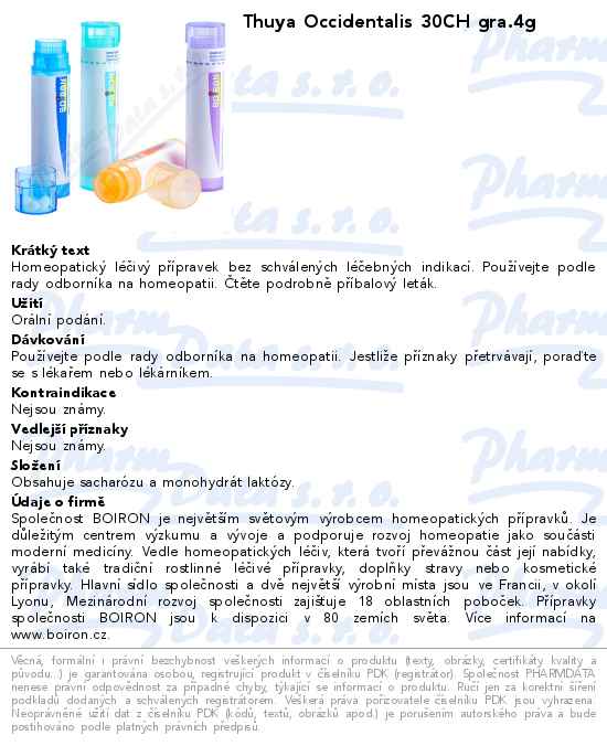 Thuya Occidentalis 30CH gra.4g