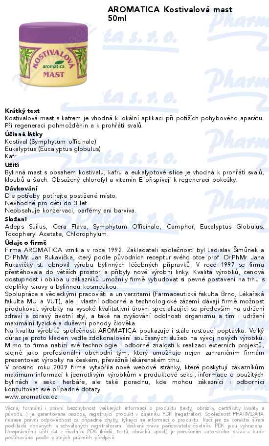 AROMATICA KostivalovĂˇ mast 50ml