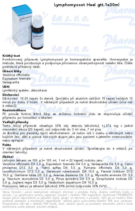 Lymphomyosot Heel gtt.1x30ml