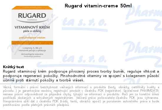 Rugard vitamin-creme 50ml