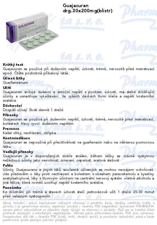 Guajacuran drg.30x200mg(blistr)