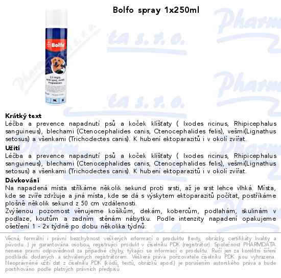 Bolfo spray 1x250ml
