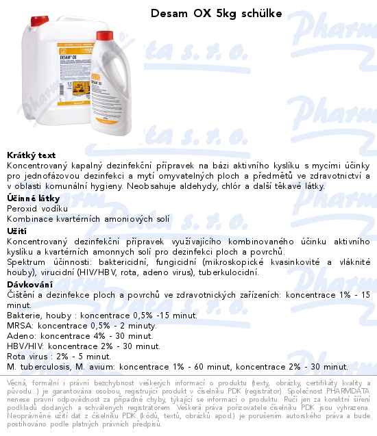 Desam OX 5kg schĂĽlke