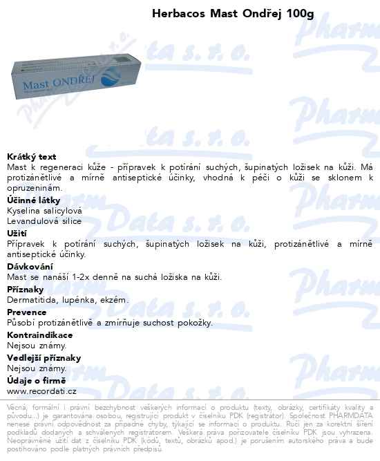 Herbacos Mast OndĹ™ej 100g