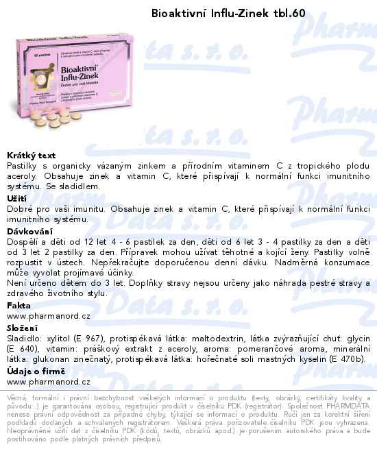 BioaktivnĂ­ Influ-Zinek tbl.60