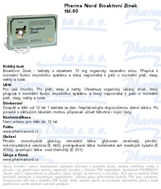 Pharma Nord BioaktivnĂ­ Zinek tbl.60