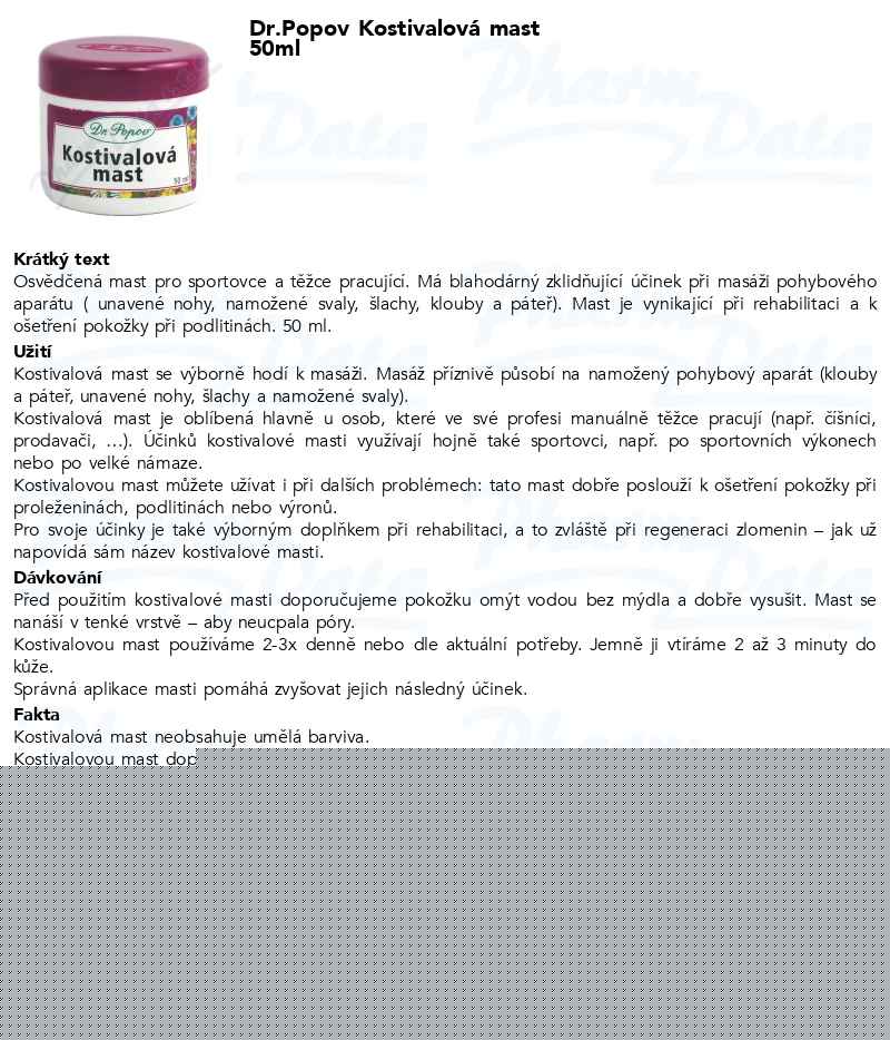 Dr.Popov KostivalovĂˇ mast 50ml