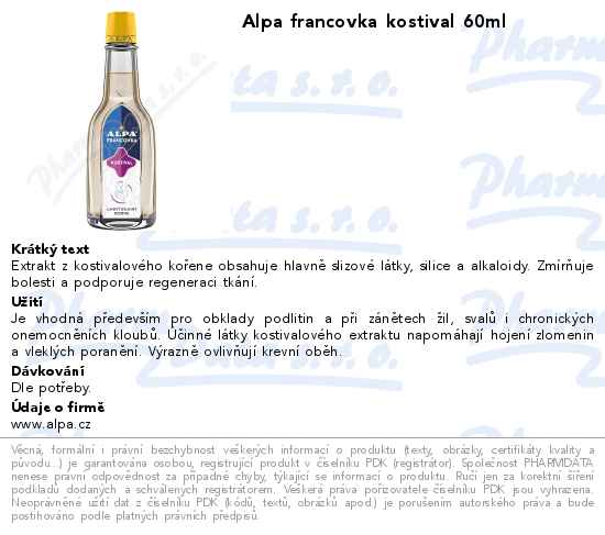 Alpa francovka kostival 60ml