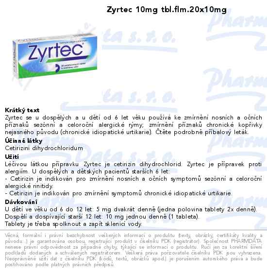 Zyrtec 10mg tbl.flm.20x10mg