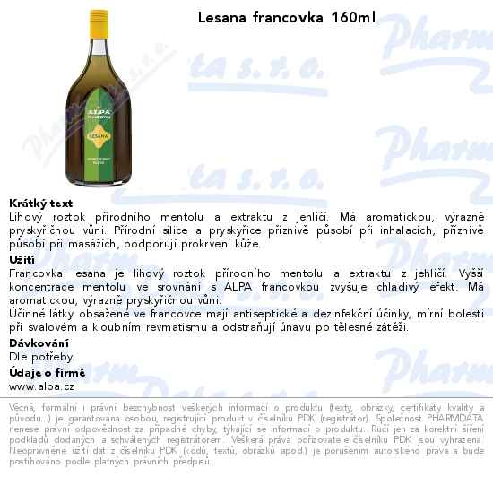 Lesana francovka 160ml