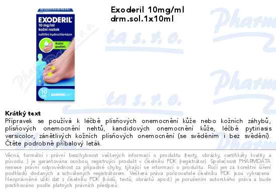 Exoderil 10mg/ml drm.sol.1x10ml