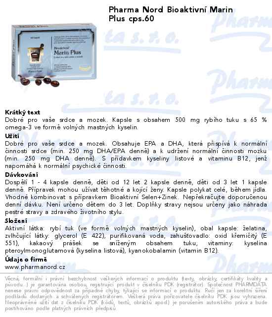 Pharma Nord BioaktivnĂ­ Marin Plus cps.60