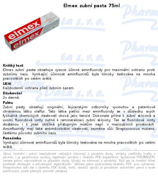 Elmex zubnĂ­ pasta 75ml