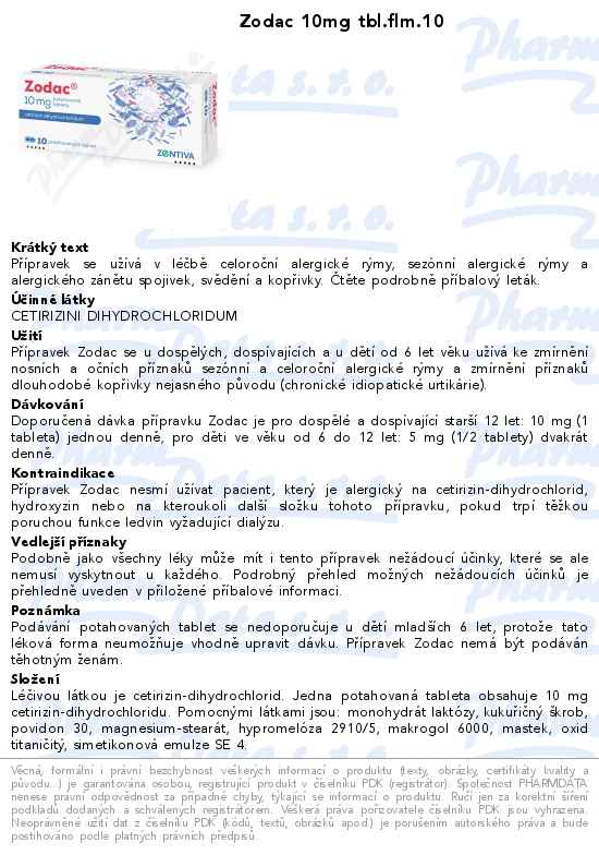 Zodac 10mg tbl.flm.10