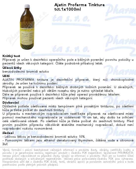 Ajatin Profarma Tinktura tct.1x1000ml