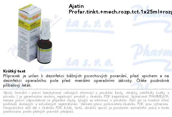 Ajatin Profar.tinkt.+mech.rozp.tct.1x25ml+rozpr.