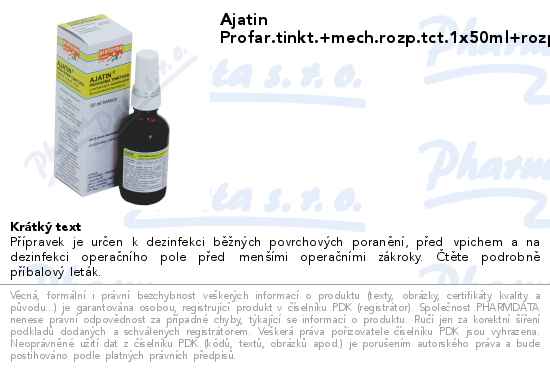 Ajatin Profar.tinkt.+mech.rozp.tct.1x50ml+rozpr.