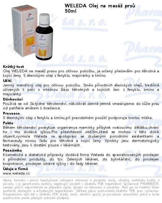 WELEDA Olej na masĂˇĹľ prsĹŻ 50ml