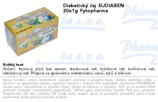 DiabetickĂ˝ ÄŤaj EUDIABEN 20x1g Fytopharma