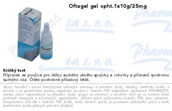 Oftagel gel opht.1x10g/25mg