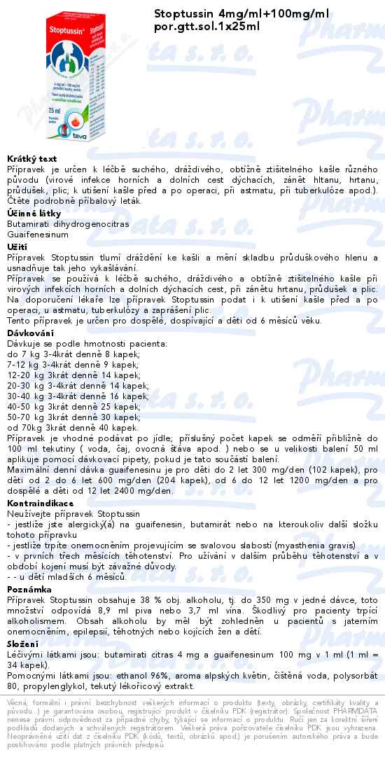 Stoptussin 4mg/ml+100mg/ml por.gtt.sol.1x25ml