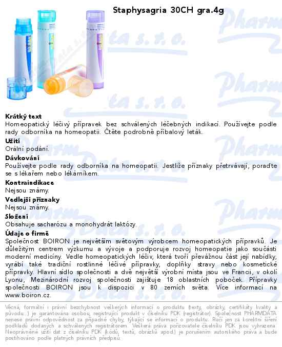 Staphysagria 30CH gra.4g
