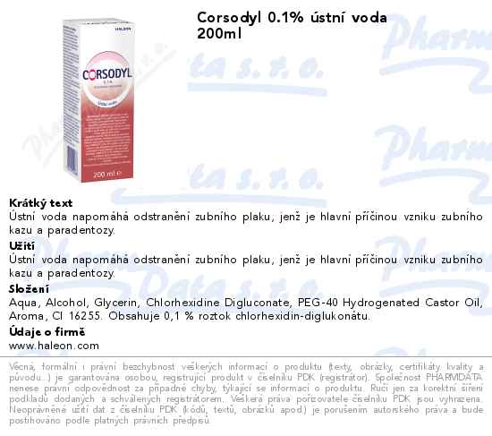 Corsodyl ĂşstnĂ­ voda 0.1% 200ml