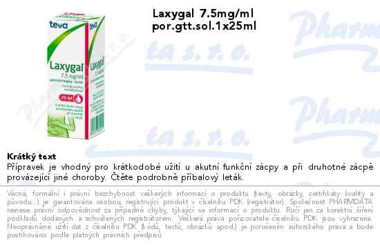 Laxygal 7.5mg/ml por.gtt.sol.1x25ml