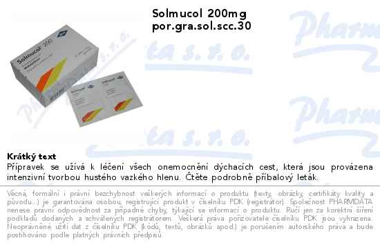 Solmucol 200mg por.gra.sol.scc.30