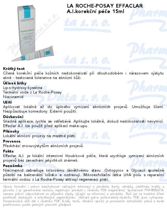 LA ROCHE-POSAY EFFACLAR A.I.korekÄŤnĂ­ pĂ©ÄŤe 15ml