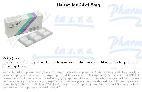 Halset loz.24x1.5mg