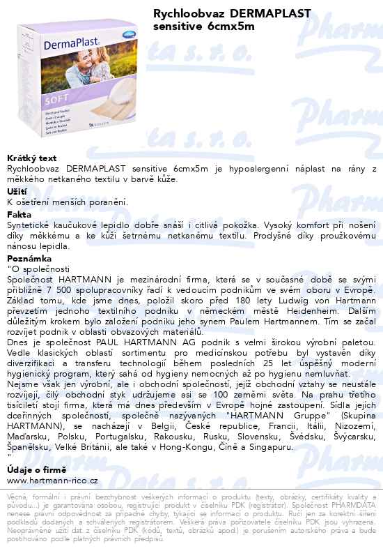 Rychloobvaz DERMAPLAST sensitive 6cmx5m