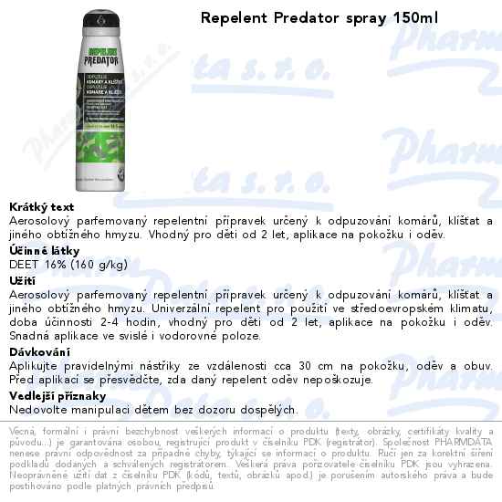 Repelent Predator spray 150ml