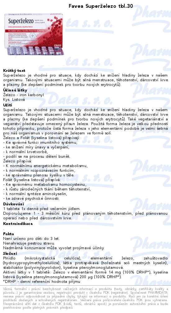 Favea SuperĹľelezo tbl.30