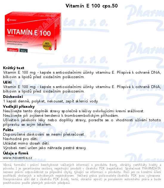 VitamĂ­n E 100 cps.50