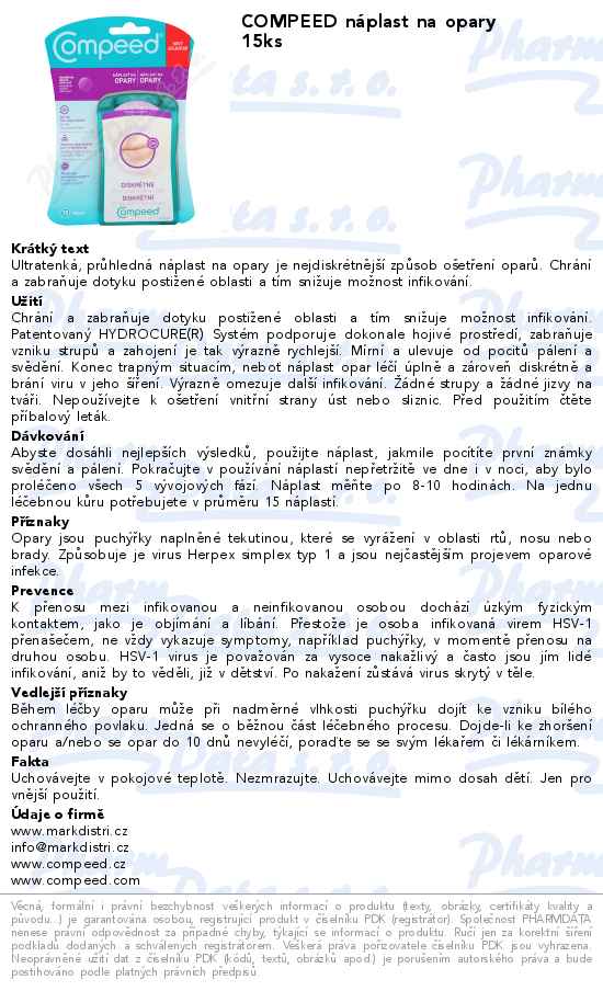COMPEED nĂˇplast na opary 15ks