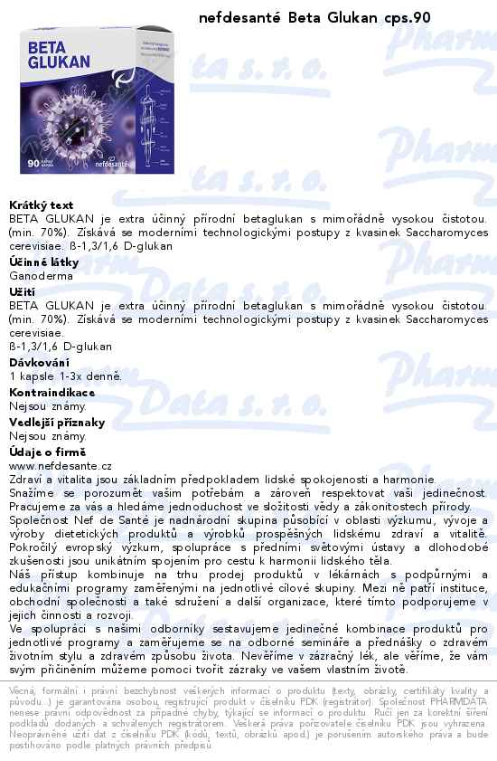 nefdesantĂ© Beta Glukan cps.90