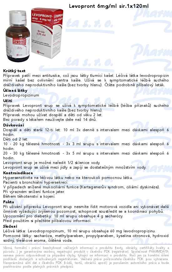 Levopront 6mg/ml sir.1x120ml