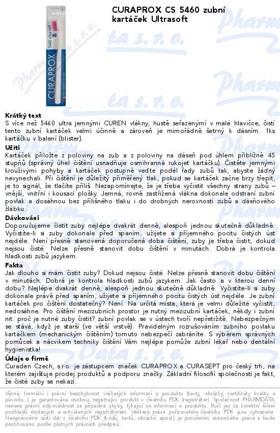 CURAPROX CS 5460 zubnĂ­ kartĂˇÄŤek Ultrasoft