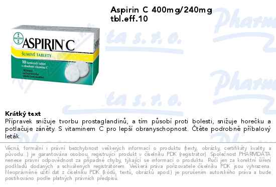 Aspirin C 400mg/240mg tbl.eff.10