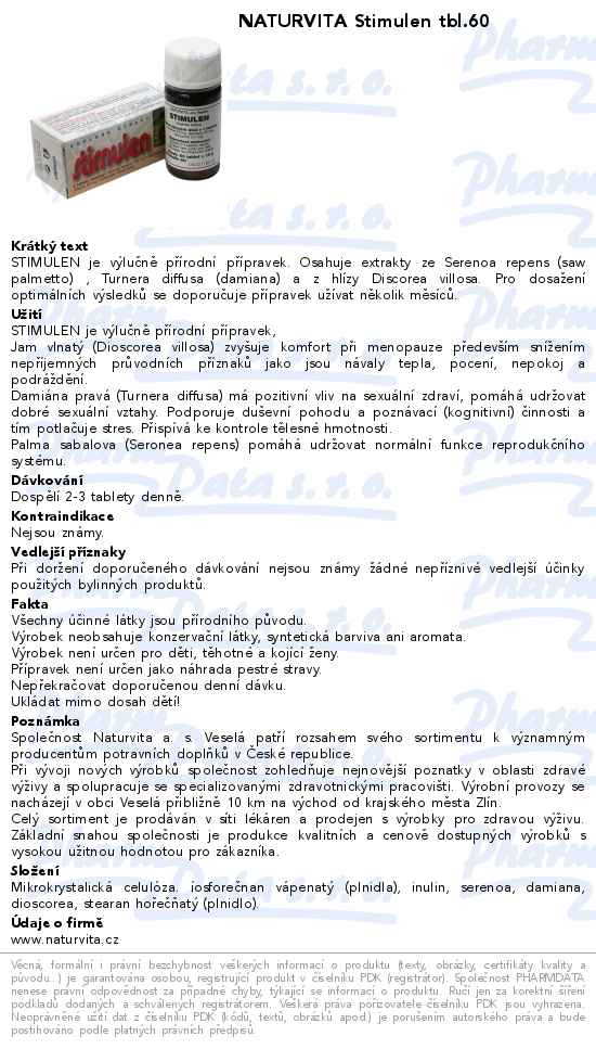 NATURVITA Stimulen tbl.60