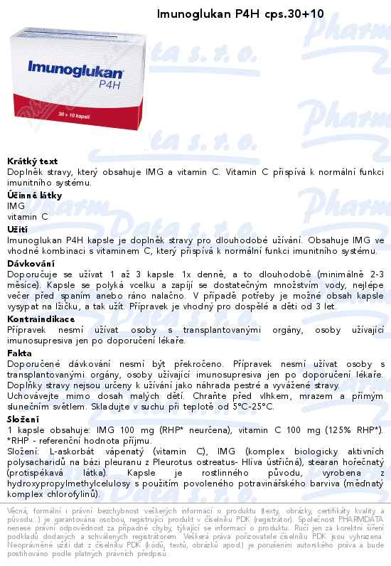 Imunoglukan P4H cps.30+10