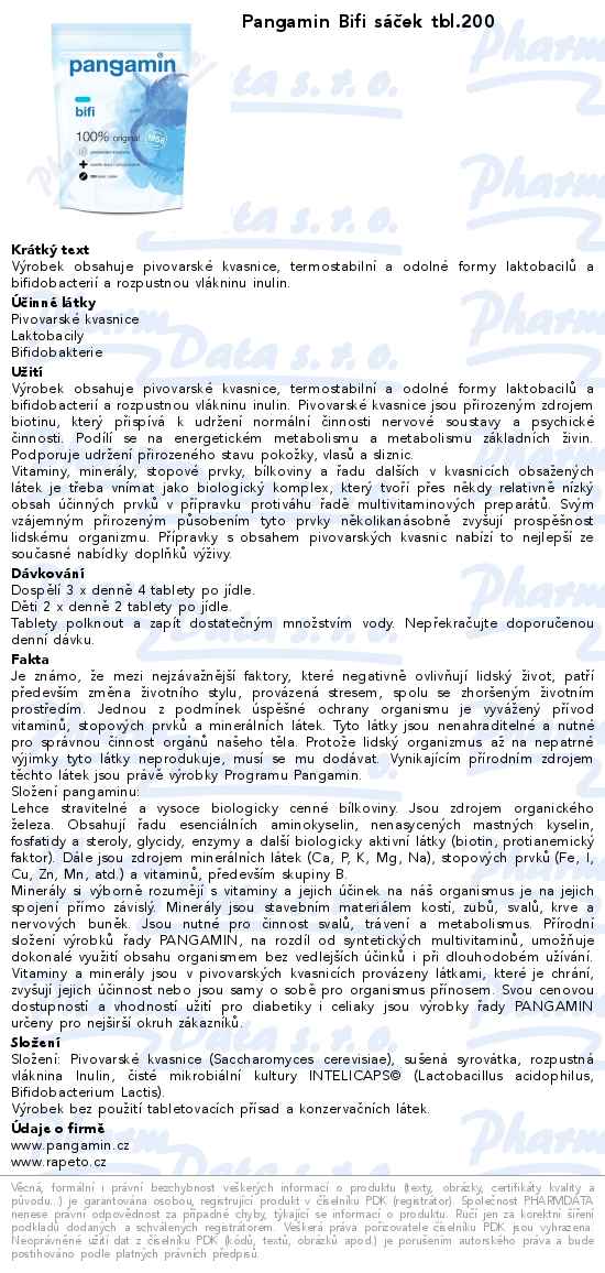 Pangamin Bifi sĂˇÄŤek tbl.200