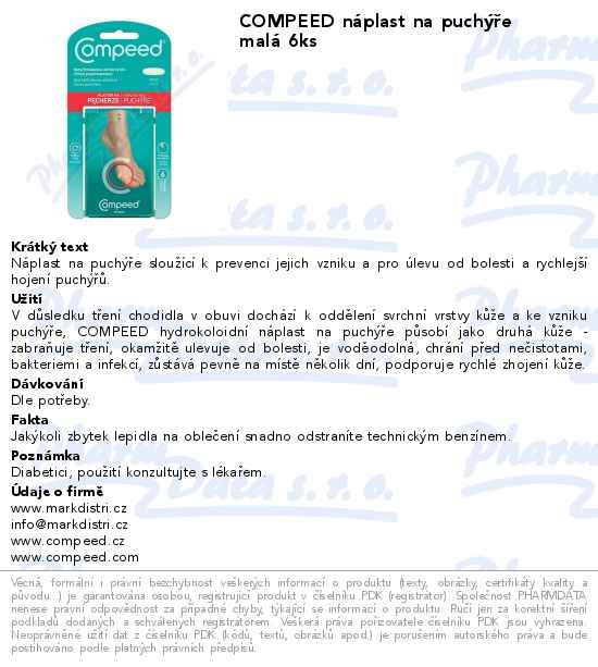 COMPEED nĂˇplast na puchĂ˝Ĺ™e malĂˇ 6ks