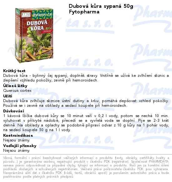 DubovĂˇ kĹŻra sypanĂˇ 50g Fytopharma