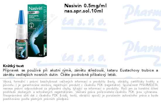 Nasivin 0.5mg/ml nas.spr.sol.10ml